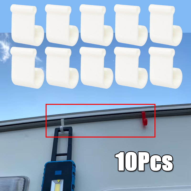 Camping Rope - 10Pcs Camping Awning Hook Clips Multi-Use