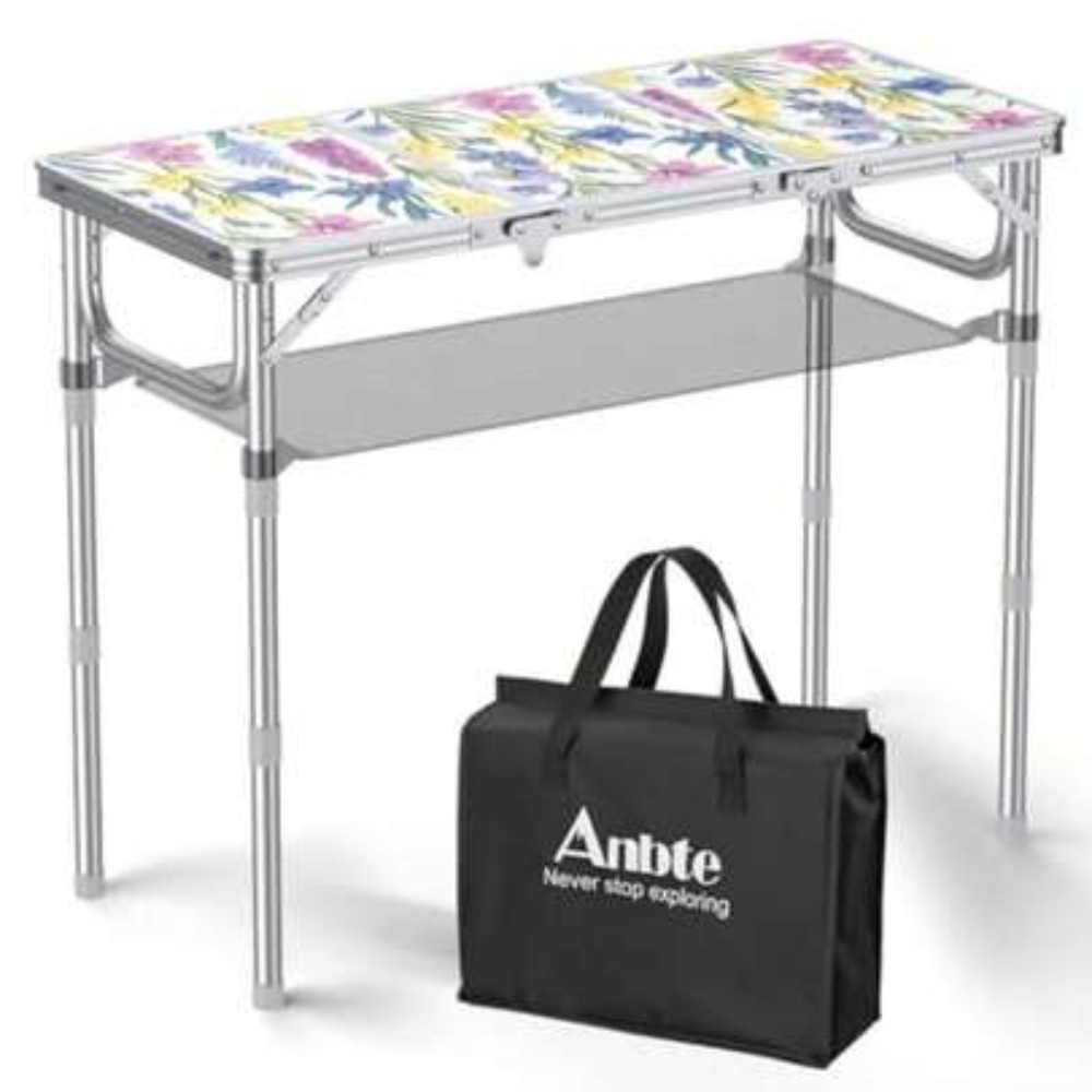 Outdoor Camping Table - Folding Camping Table with Storage Net
