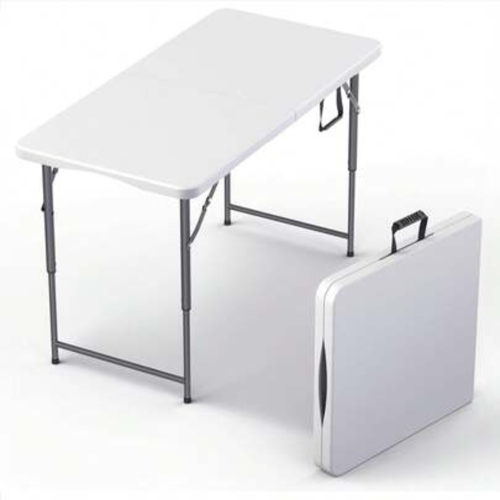 Outdoor Camping Table - 4FT Foldable Table Adjustable Height with