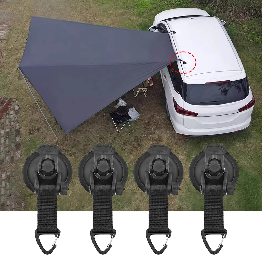 Outdoor Camping Van Tent - 2/4pcs Car Tent Suction Cup Buckle