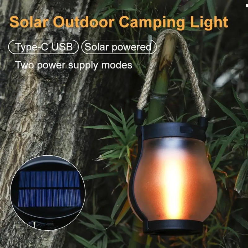 Solar Flame Lamp USB Rechargea - огляд і ціна Camping Rope