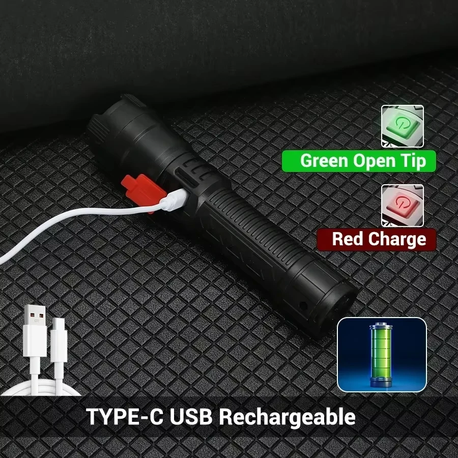 High Strong Power Led Flashlig - огляд і ціна Outdoor Camping Lamp