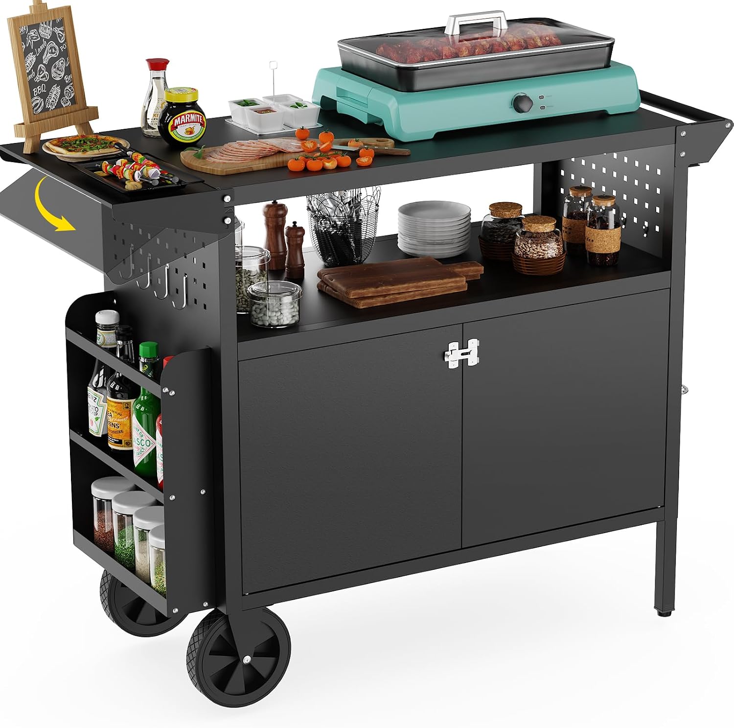 Outdoor Grill Cart Table With  - огляд і ціна Outdoor Camping Table