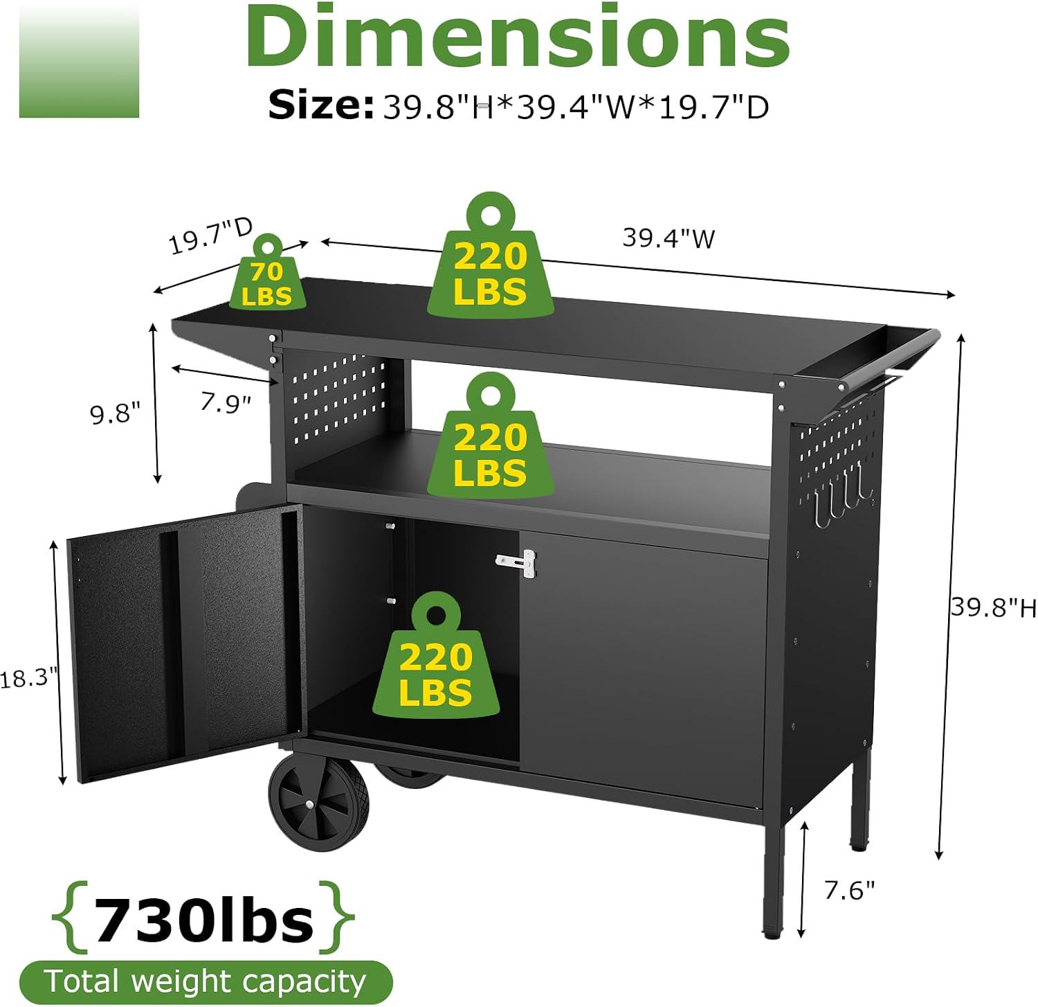 Outdoor Grill Cart Table With  - огляд і ціна Outdoor Camping Table