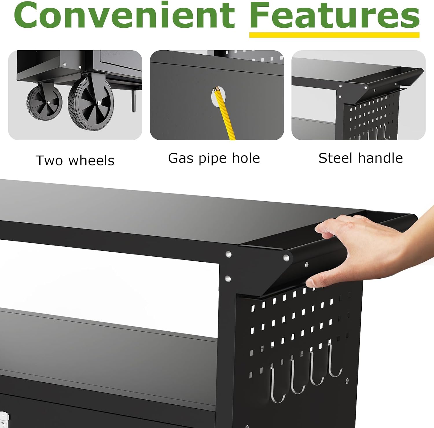Outdoor Grill Cart Table With  - огляд і ціна Outdoor Camping Table