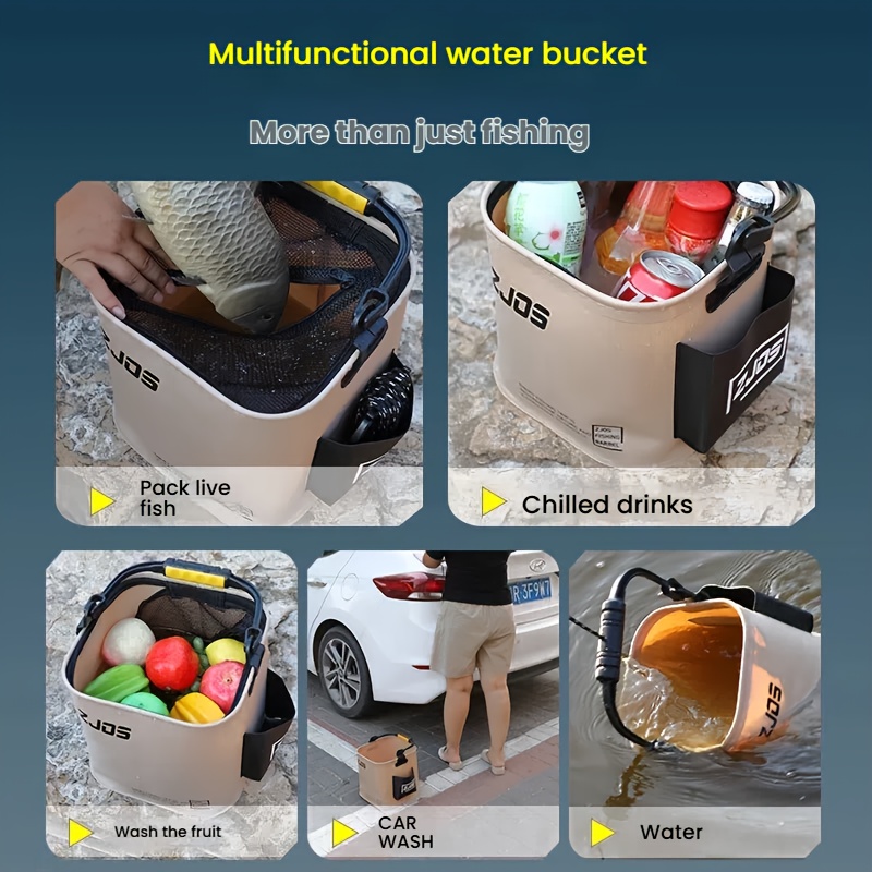 Portable Folding Bucket 8L/13L - огляд і ціна Camping Rope