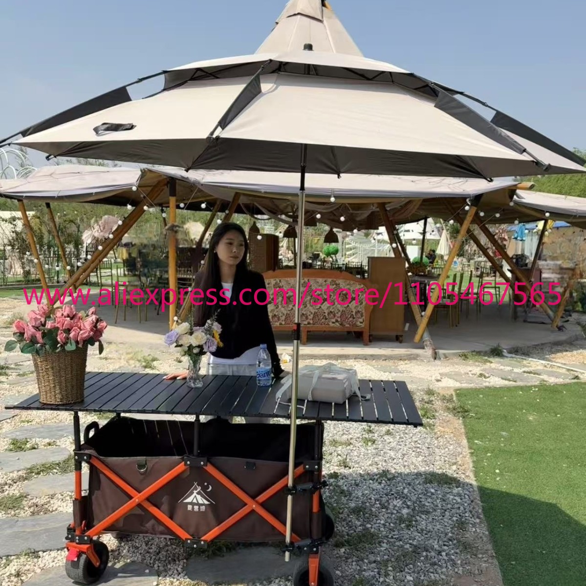 1PCS camper stall large foldab - огляд і ціна Outdoor Camping Table
