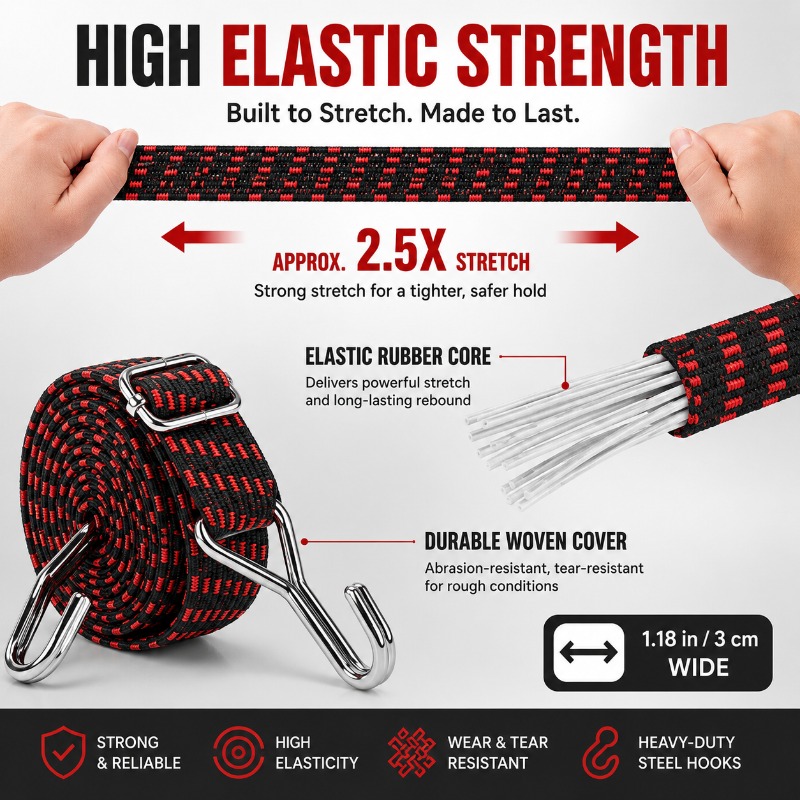 3cm Wide Elastic Cargo Strap 1 - огляд і ціна Camping Rope