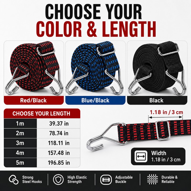 3cm Wide Elastic Cargo Strap 1 - огляд і ціна Camping Rope