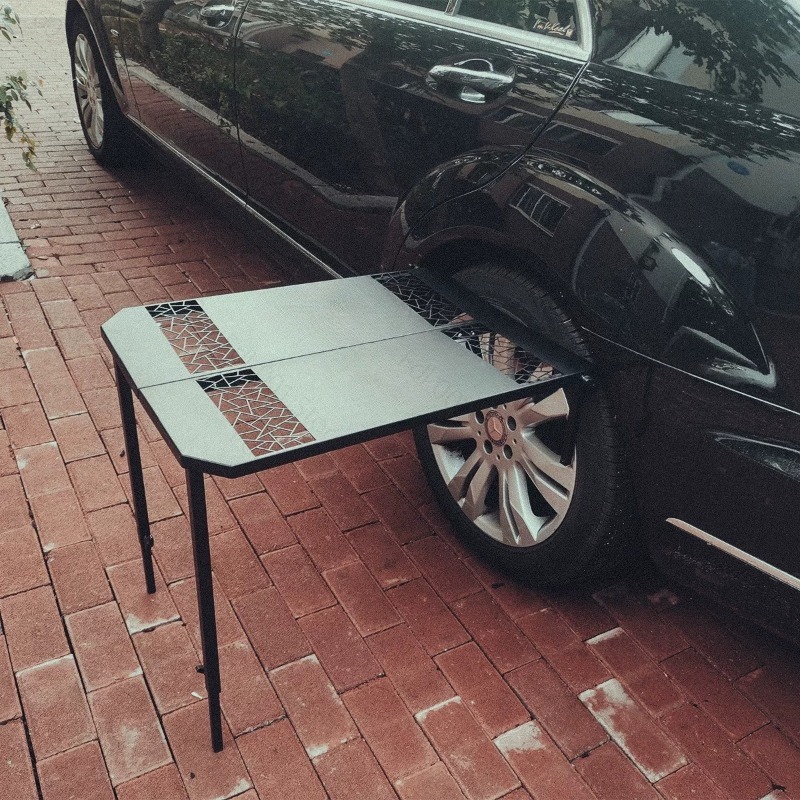 Car Camping Grill Tire Metal F - огляд і ціна Outdoor Camping Table