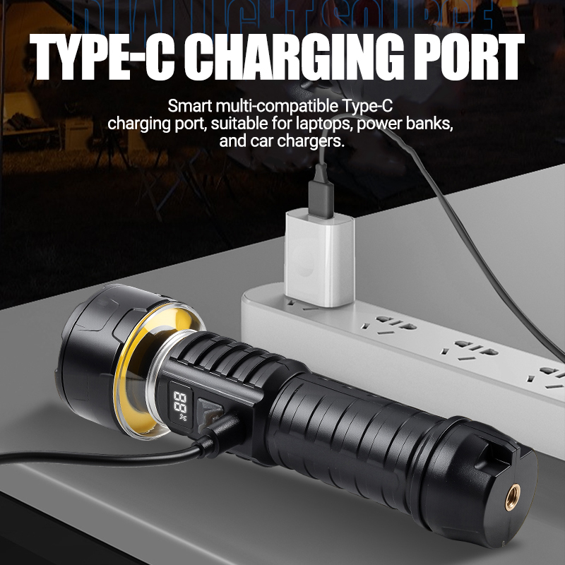 COB LED Flashlight Rechargeabl - огляд і ціна Outdoor Camping Lamp