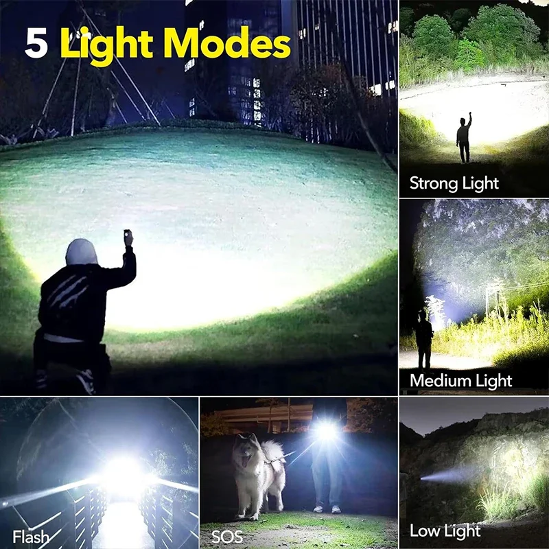 High Power LED Flashlight Rech - огляд і ціна Outdoor Camping Lamp