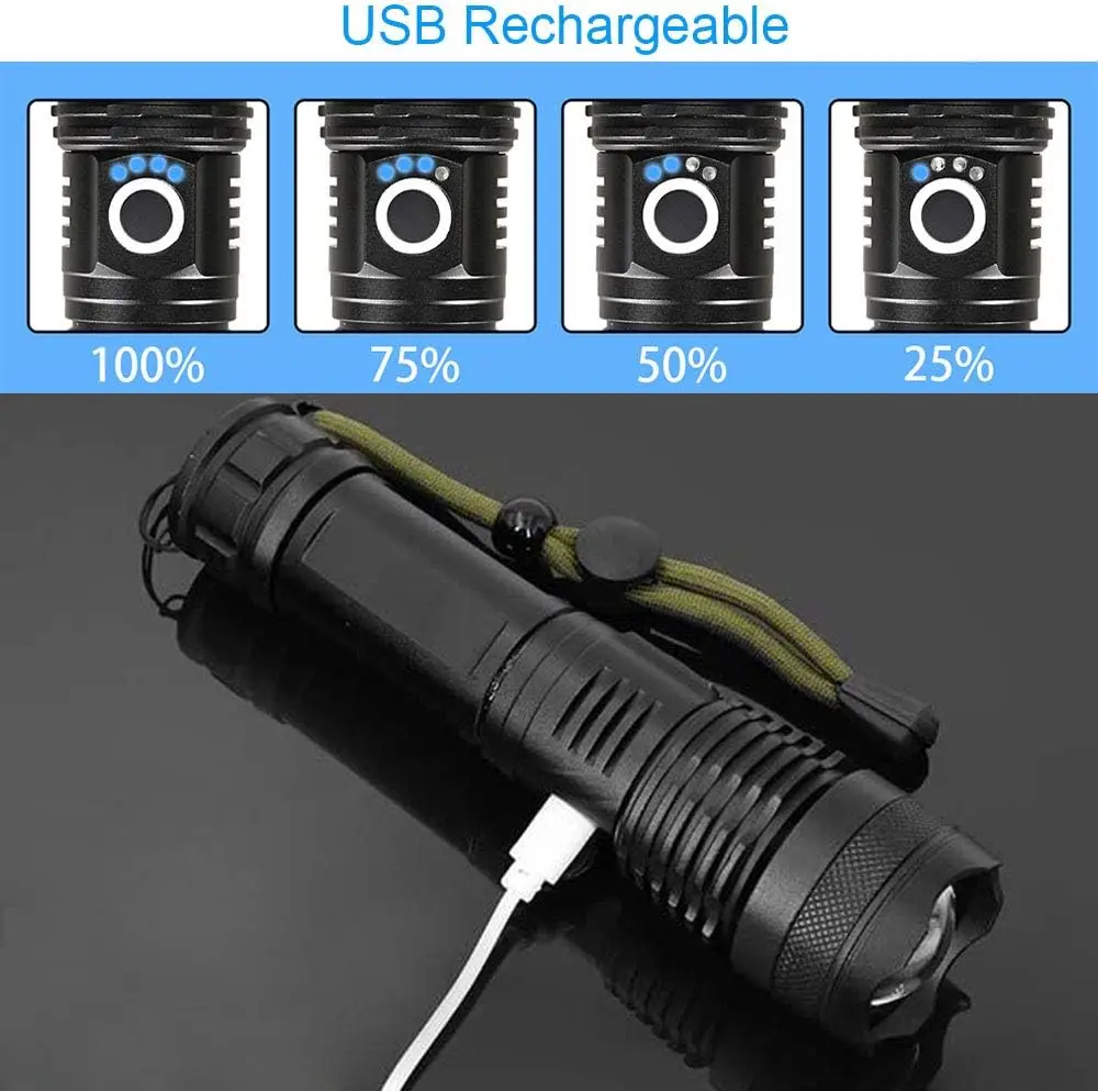 High Power LED Flashlight Rech - огляд і ціна Outdoor Camping Lamp