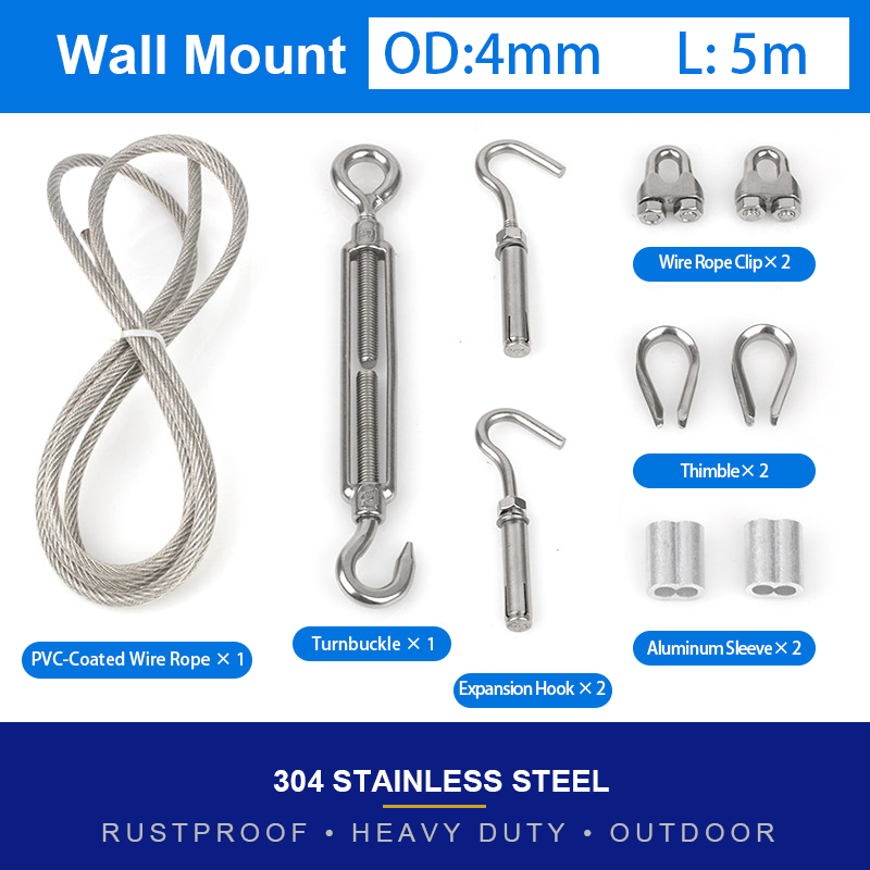 KAIWEI PVC Coated 304 Stainles - огляд і ціна Camping Rope