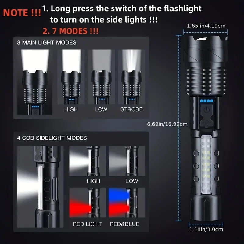 Powerful LED Flashlight Batter - огляд і ціна Outdoor Camping Lamp
